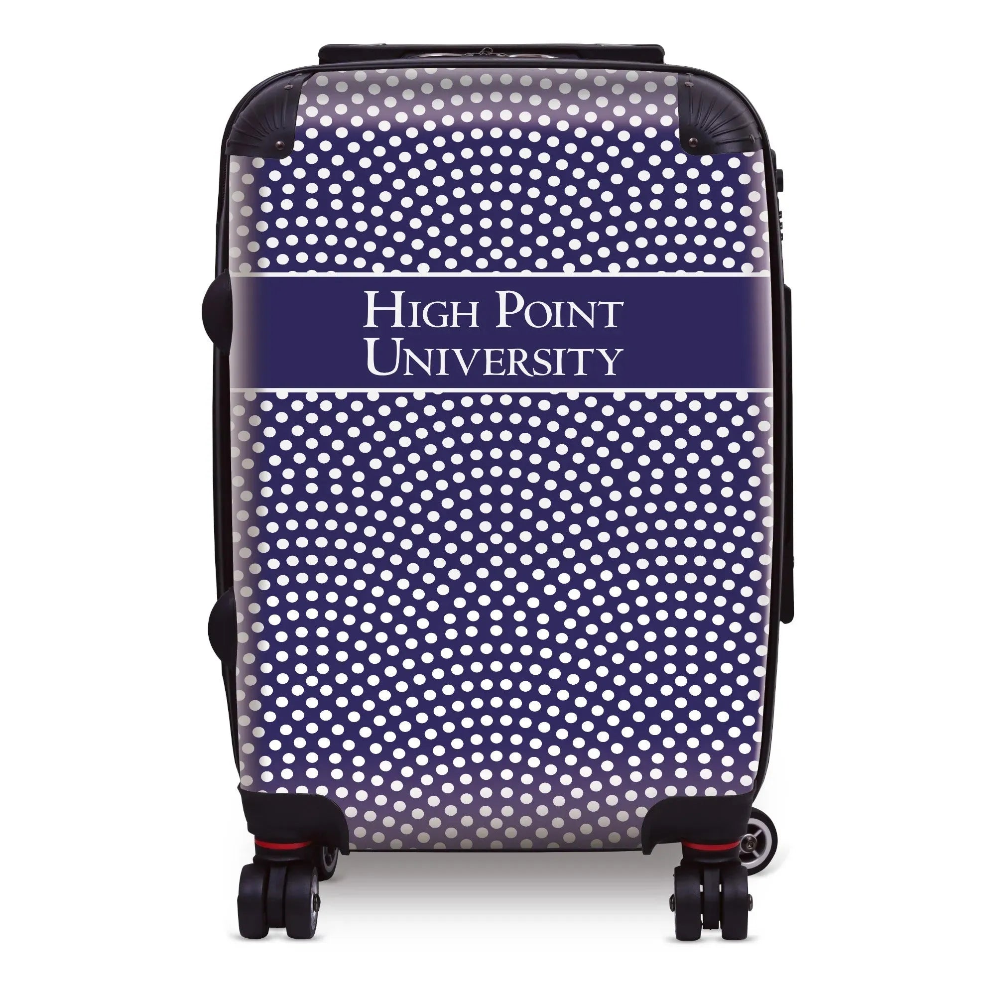 High Point University Carry-On Suitcase - Dots Suitcases