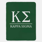 Kappa Sigma XL 60x80 Sherpa Throw Blanket Green Throw Blankets