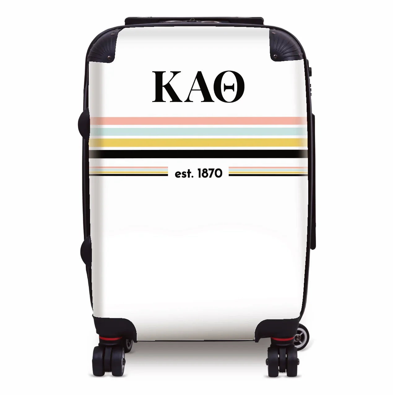 Kappa Alpha Theta Carry-on Suitcase - Preppy Stripes Suitcases