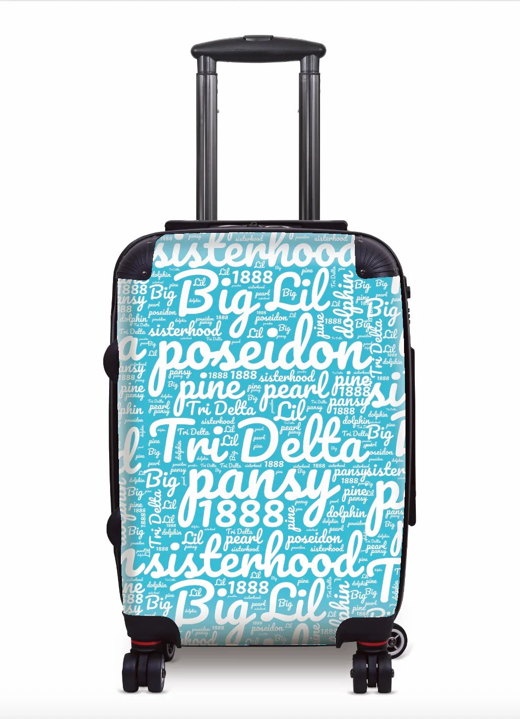 Tri Delta Carry-on Suitcase - Expression Art Bright Blue Suitcases