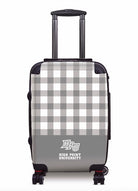 High Point University Carry-On Suitcase - Gingham Silver-Gray Suitcases
