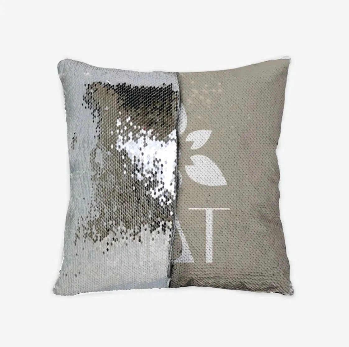 Sigma Delta Tau Sequin Pillow Cover - Droplet Tea Rose Cafe Pillow Covers