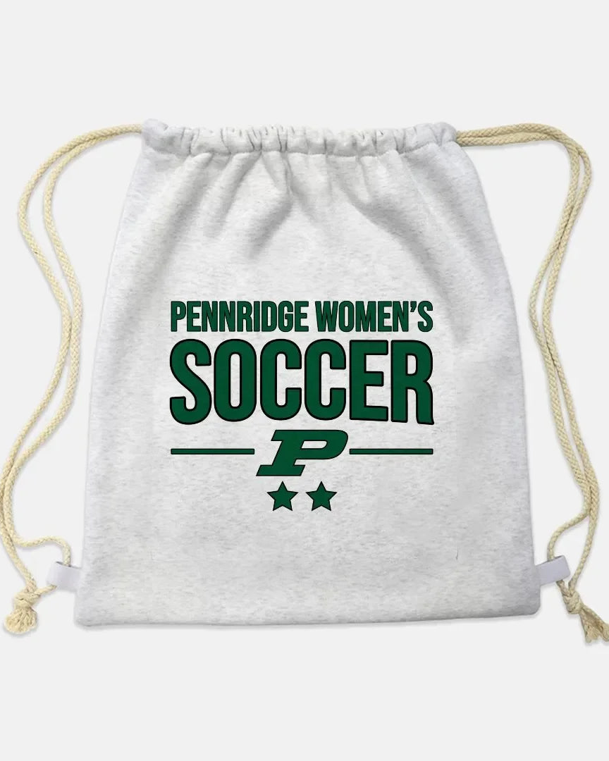 Pennridge Women's Soccer Drawstring Sweatshirt Bag Green Backback