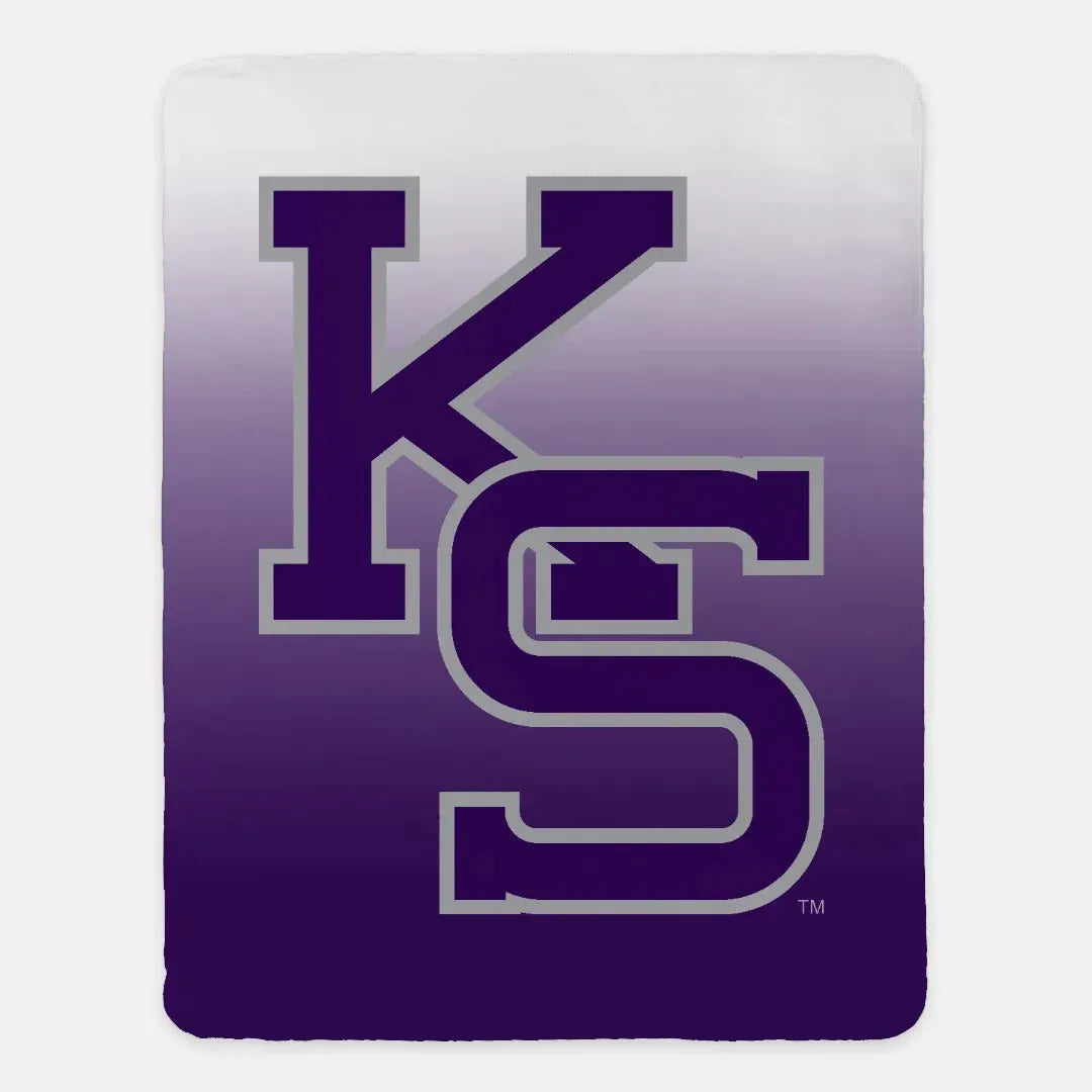 Kansas State University XL 60x80 Sherpa Blanket - KS Logo Throw Blankets