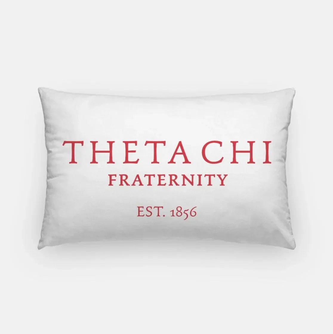 Theta Chi Lumbar Pillow Cover - 1856 White Red Pillow Covers