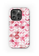Alpha Omicron Pi iPhone 16, 15, 14 Mobile Phone Case - Geo Petals Matte Mobile Phone Cases