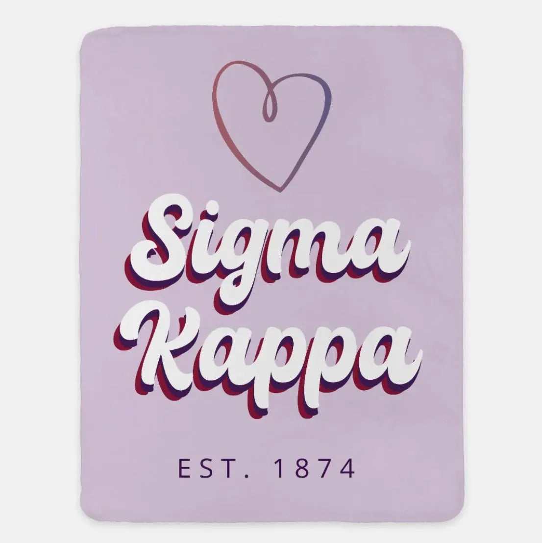 Sigma Kappa XL 60x80 Retro Sherpa Throw Blanket Throw Blankets