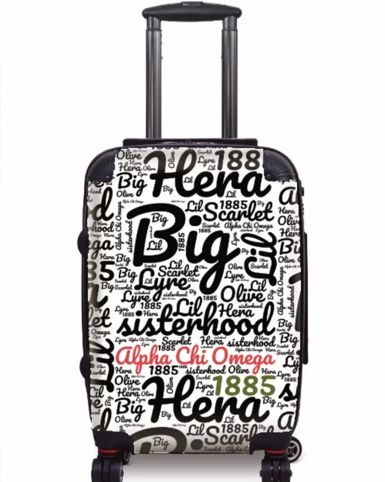 Alpha Chi Omega Carry-on Luggage - Expression Art Suitcases