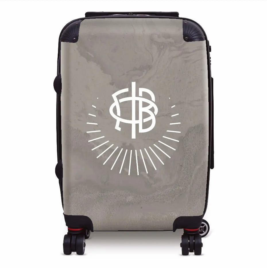 Gamma Phi Beta Carry-on Suitcase - Marble Crescent Moon Suitcases