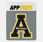 APP STATE XL 60x80 Sherpa Blanket - Wide Band Gray Throw Blankets