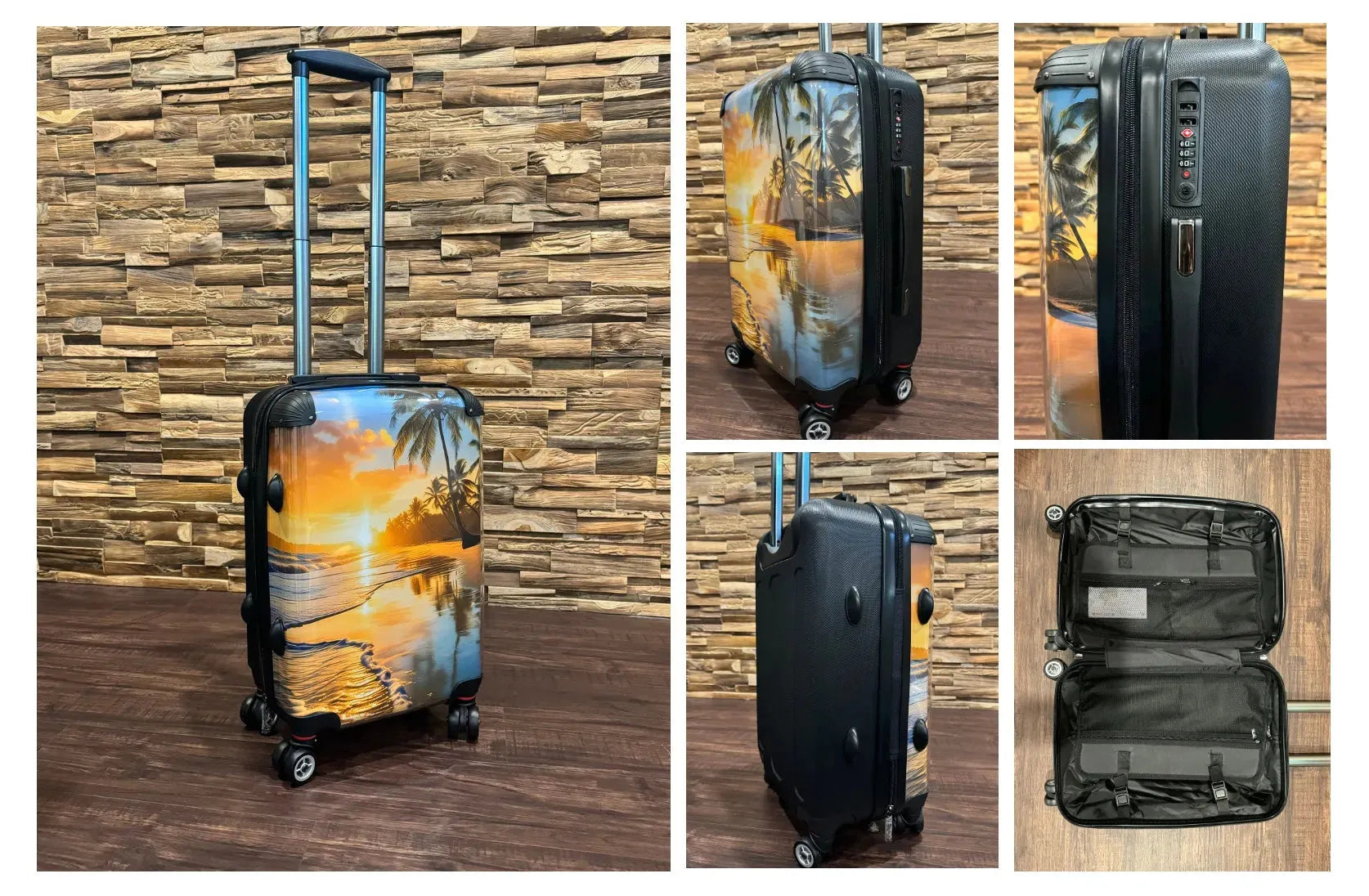 Alpha Phi Carry-on Suitcase -Stripe Suitcases