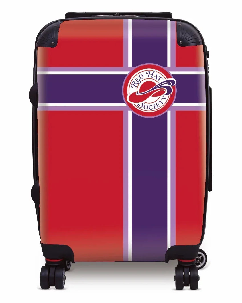 Red Hat Society Carry-on Suitcase - Stripes Suitcases