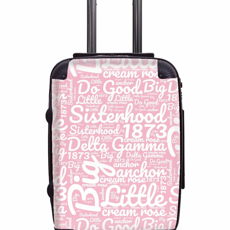 Delta Gamma Carry-on Suitcase - Expression Art Pink Suitcases