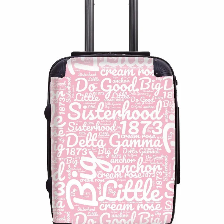 Delta Gamma Carry-on Suitcase - Expression Art Pink Suitcases