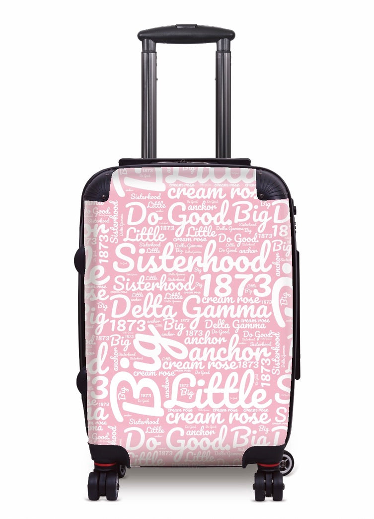 Delta Gamma Carry-on Suitcase - Expression Art Pink Suitcases