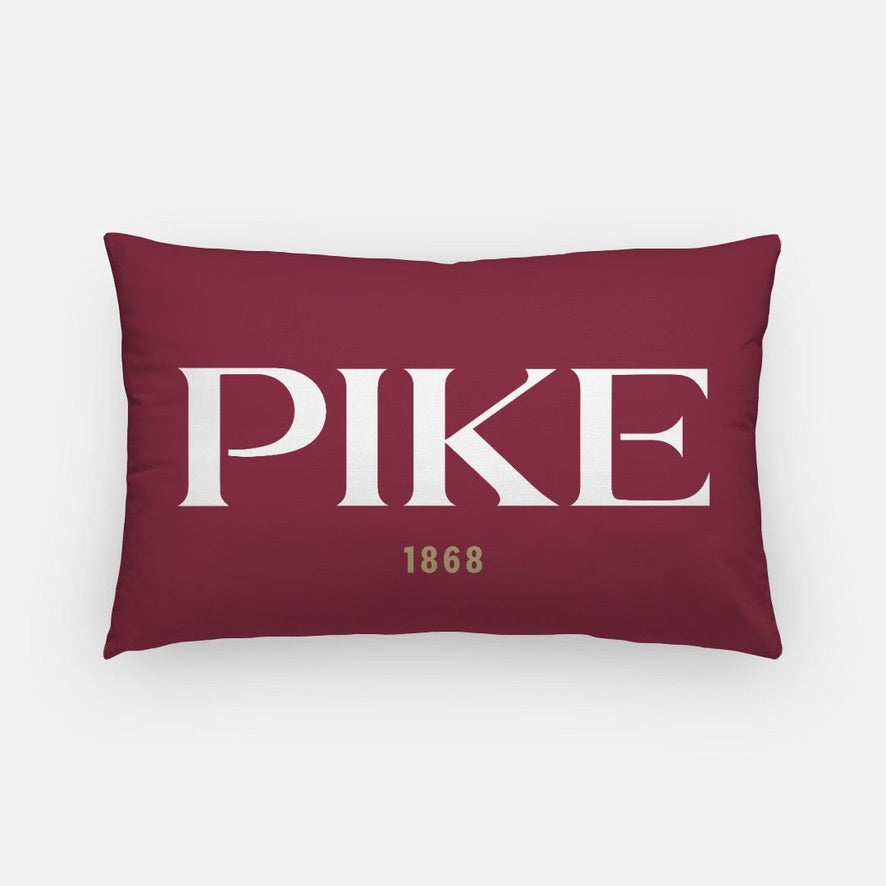 PIKE 1868 Lumbar Pillow Cover Garnet Pillow Covers