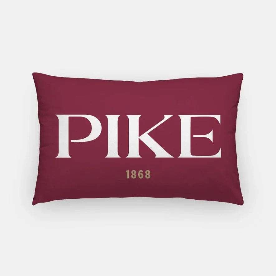 PIKE 1868 Lumbar Pillow Cover Garnet Pillow Covers