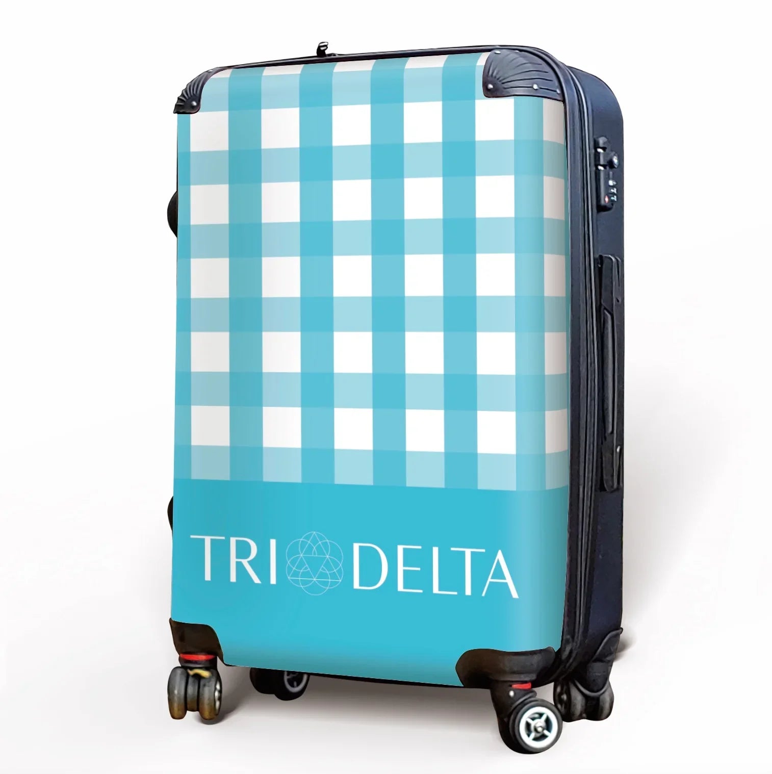 Tri Delta Carry-on Suitcase - Gingham Suitcases