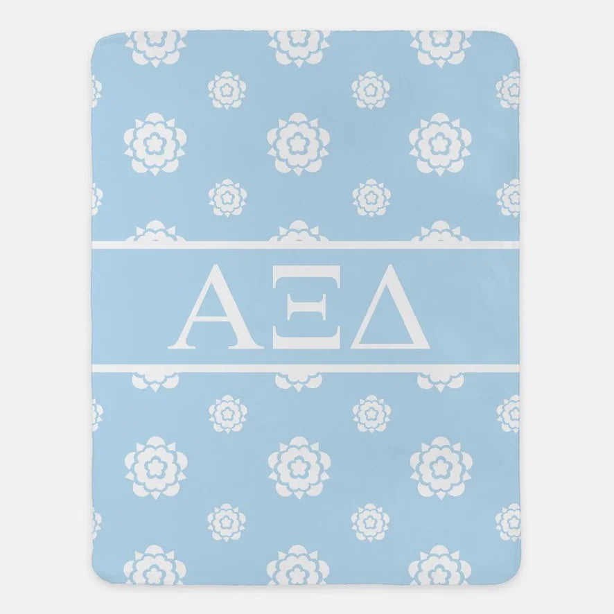 Alpha Xi Delta Blanket XL 60x80 - Tudor Rose | AXiD Gifts & Decor