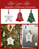 Alpha Sigma Alpha Wood Christmas Ornaments / Magnets (Set of 3) Holiday Ornaments