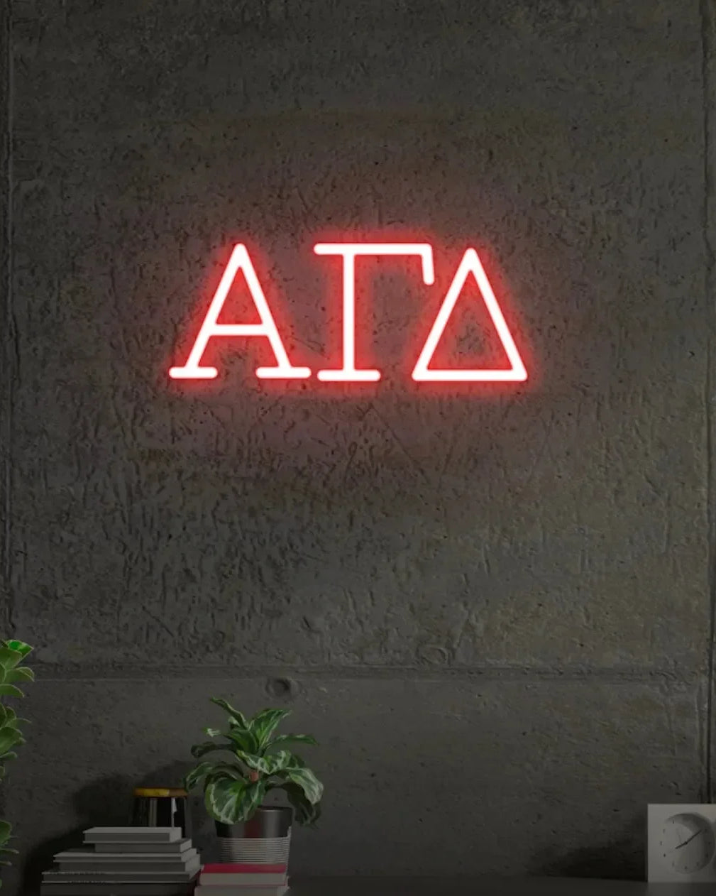 Alpha Gamma Delta LED Neon Sign w/ Dimmer Large Neon Signs