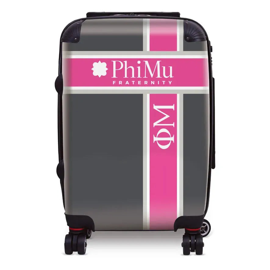 Phi Mu Carry-on Suitcase - Cross Stripe Suitcases