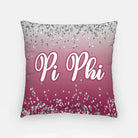 Pi Phi 18" Glitter Throw Pillow Cover - Wine Pillow Covers