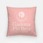 Gamma Phi Beta 18" Traditional Throw Pillow Cover Blush Pillow Covers