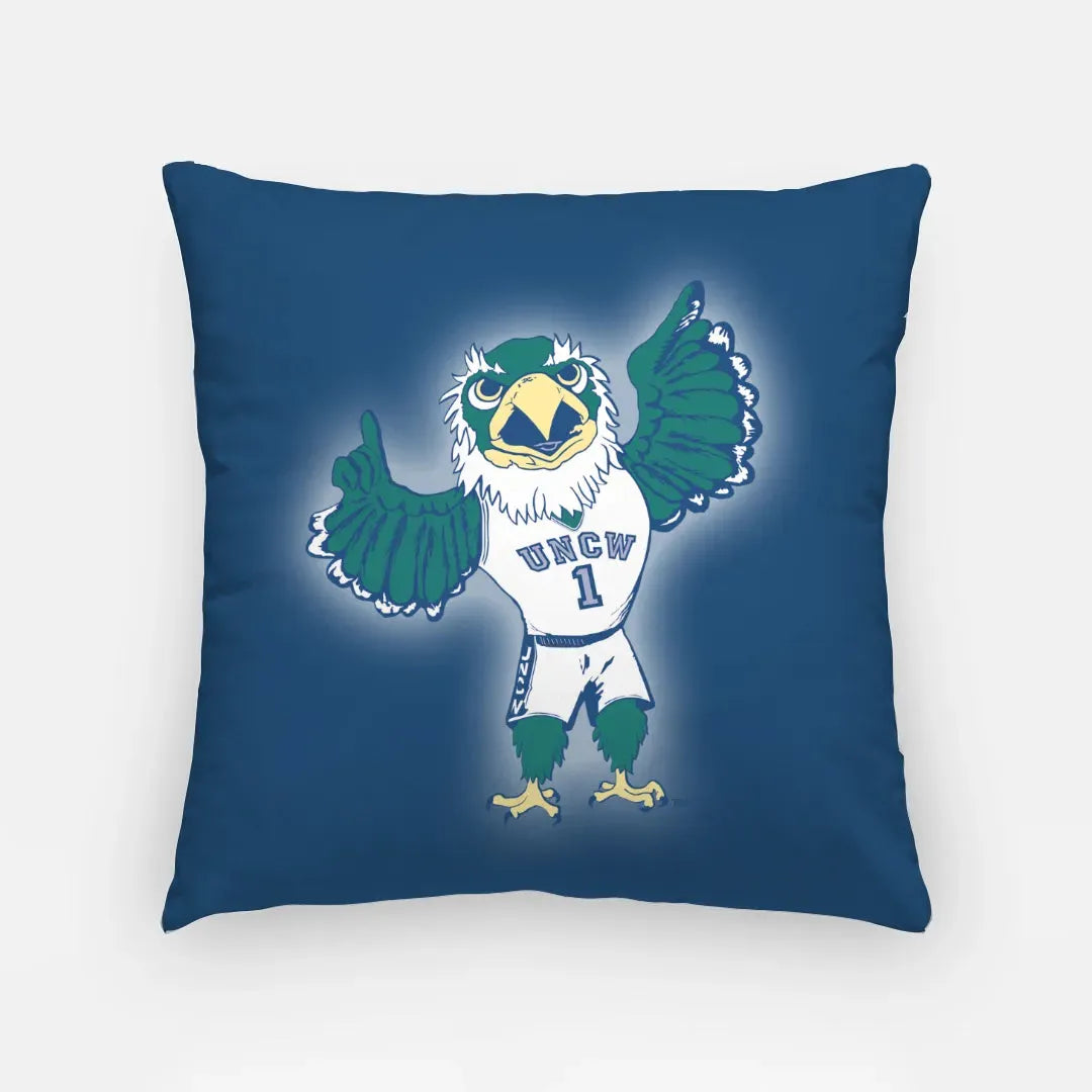 UNCW Sammy Seahawk Throw Pillow Cover - 18" Pillow Covers