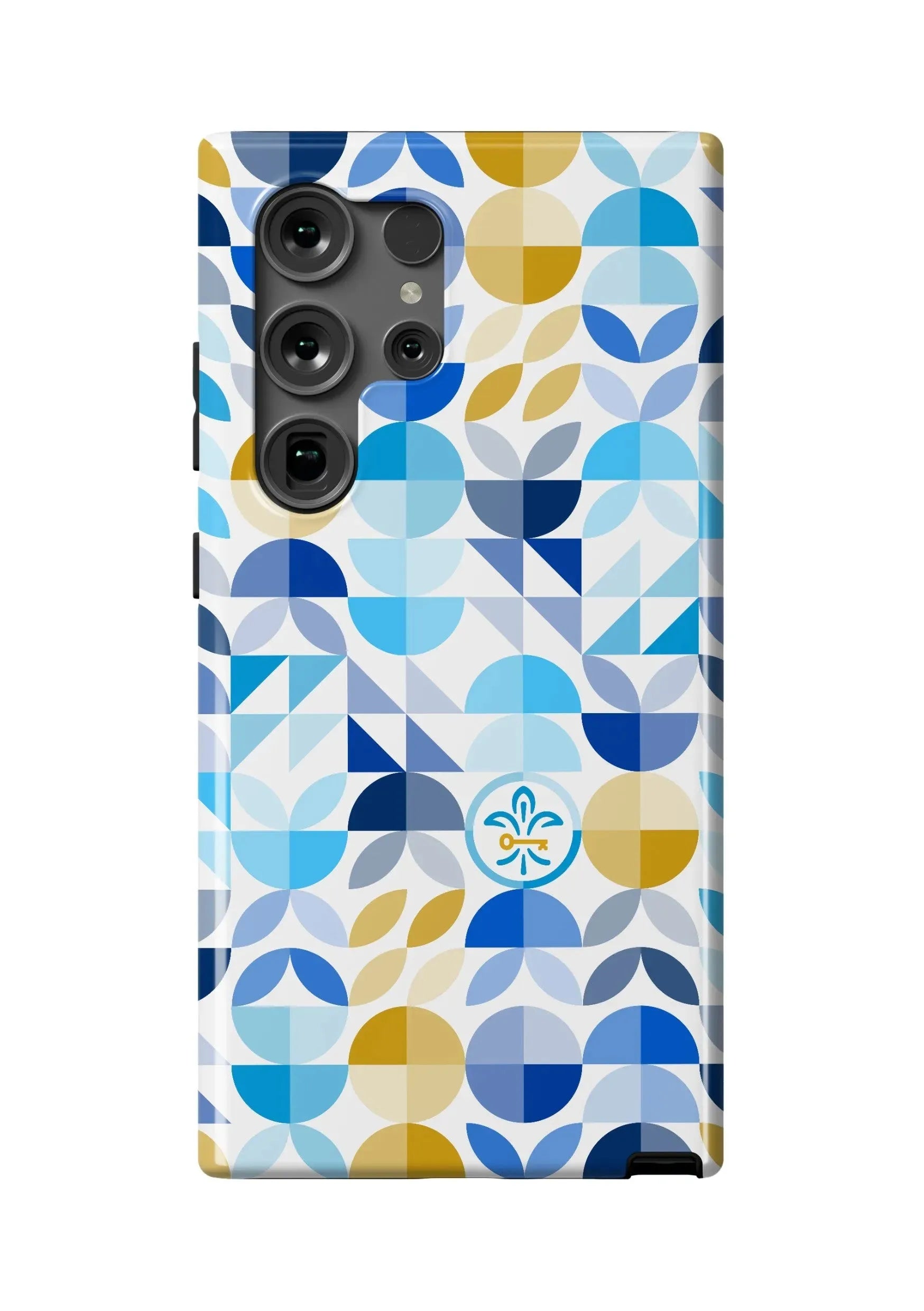 Kappa Kappa Gamma Samsung Galaxy 24, 23 Mobile Phone Case - Geo Petals Gloss Mobile Phone Cases