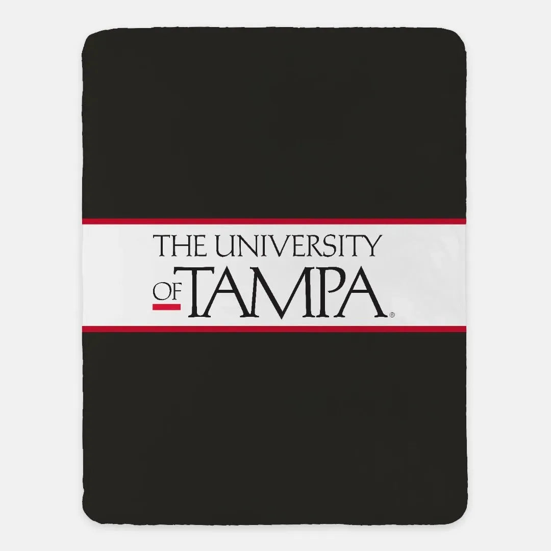 University of Tampa XL 60x80 Traditional Sherpa Blanket Throw Blankets