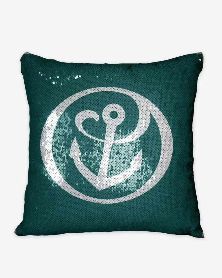 Alpha Sigma Tau Sequin Pillow Cover - Anchor Pillow Covers