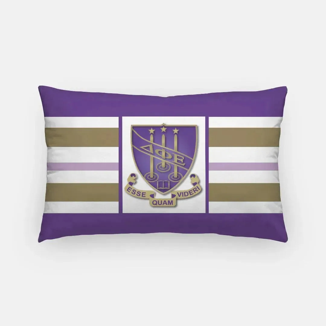 Delta Phi Epsilon Lumbar Pillow Cover - Stripes Pillow Covers
