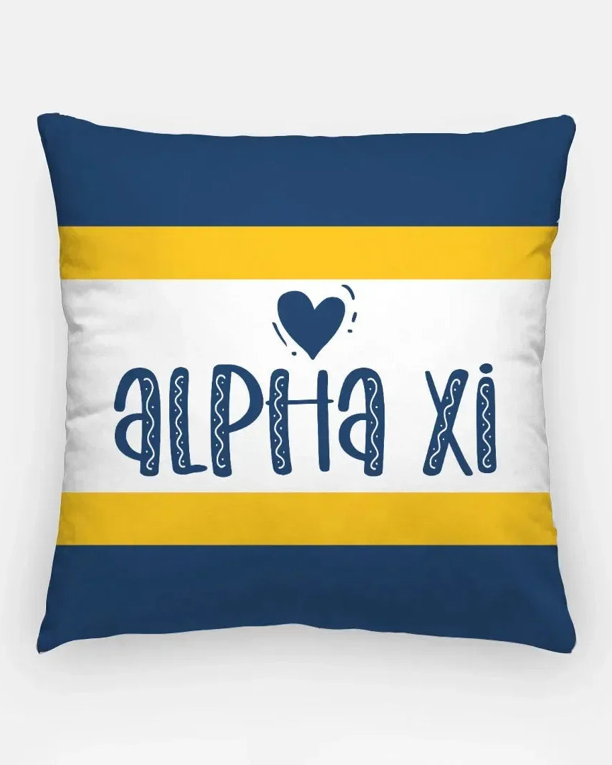 Alpha Xi 18" Throw Pillow Cover - Stripes Pillow Covers
