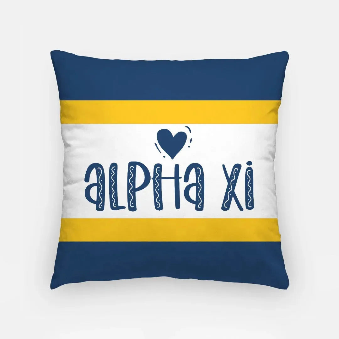 Alpha Xi 18" Throw Pillow Cover - Stripes Pillow Covers