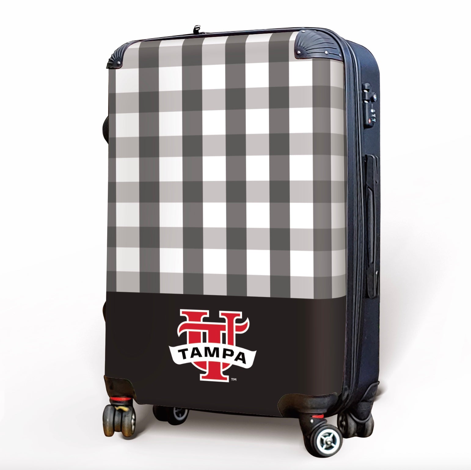 Tampa Spartans Carry-on Luggage - Gingham Suitcases