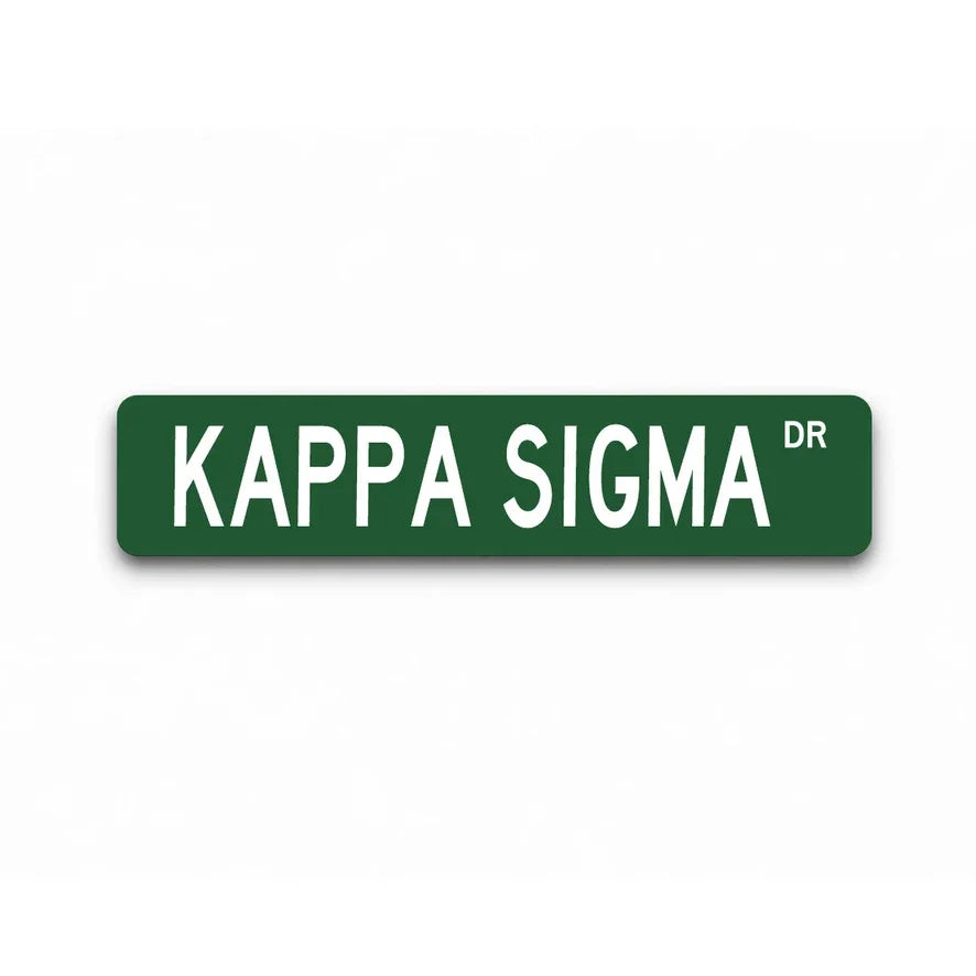Kappa Sigma Metal Street Sign | College Fraternity Dorm Decor