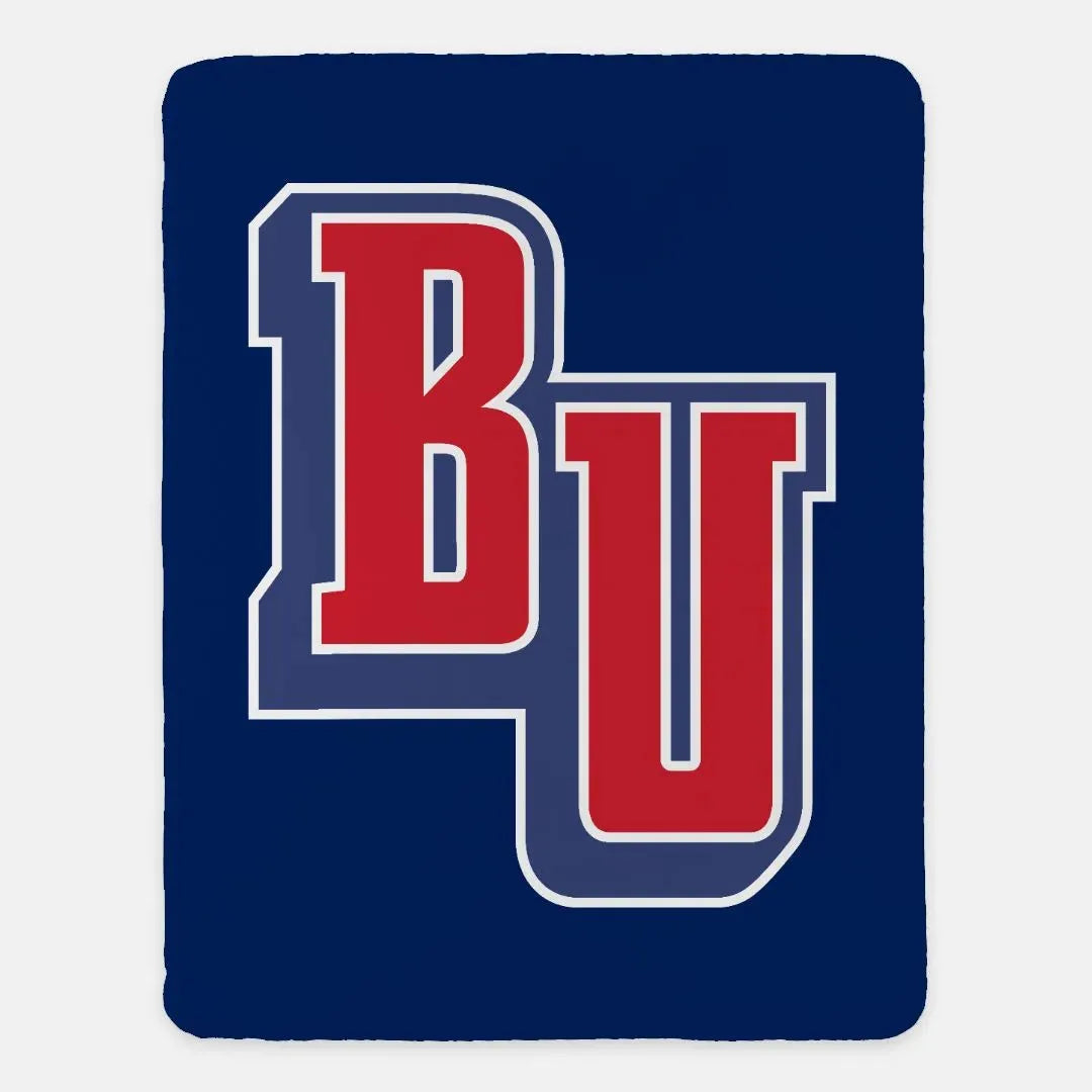 Belmont University XL 60x80 Sherpa Blanket - BU Large Logo Throw Blankets
