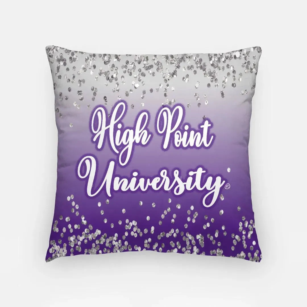High Point University Throw Pillow Cover - Glitter 18" Pillow Covers