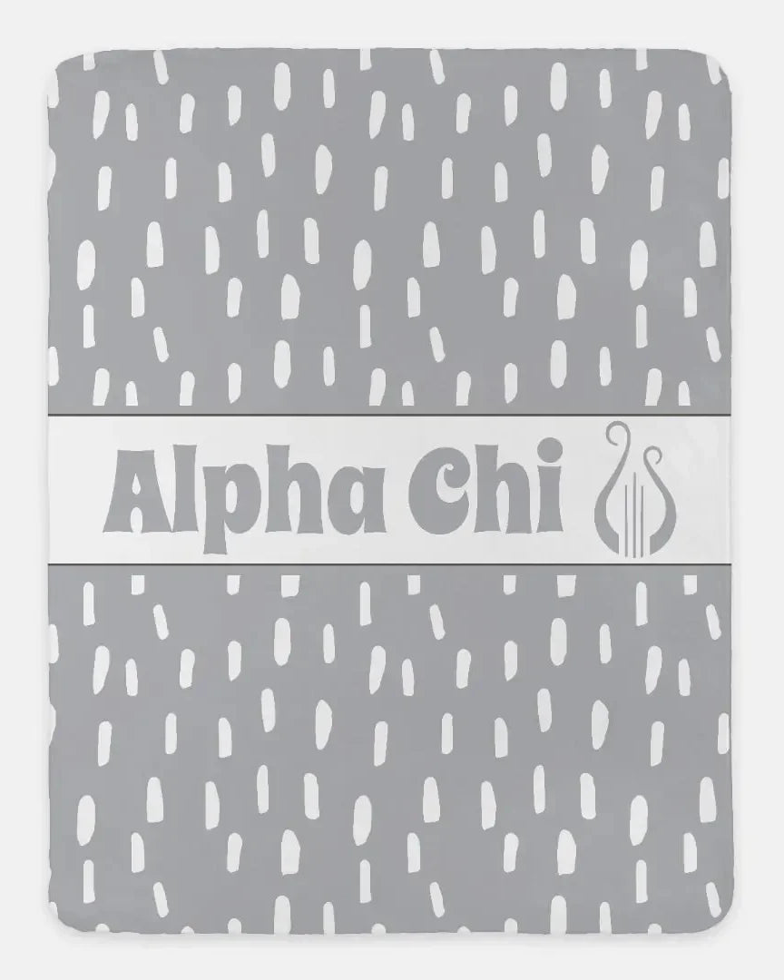 Alpha Chi Sherpa XL 60x80 Sherpa Throw Blanket - Chord Dash Throw Blankets