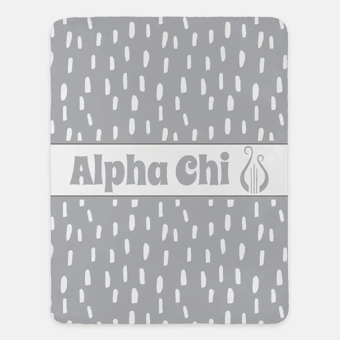 Alpha Chi Sherpa XL 60x80 Sherpa Throw Blanket - Chord Dash Throw Blankets