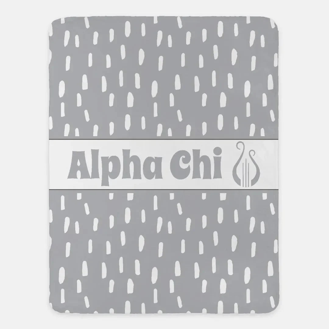 Alpha Chi Sherpa XL 60x80 Sherpa Throw Blanket - Chord Dash Throw Blankets