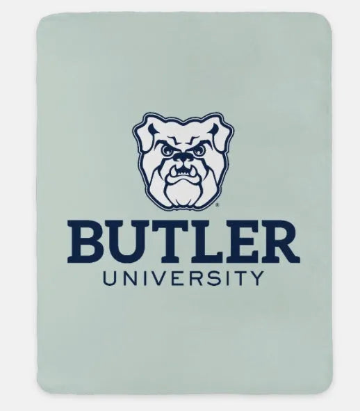 Butler University XL 60x80 Sherpa Blanket Cool Gray Throw Blankets