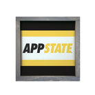 APP STATE 12x12 Wood Framed Sign - Stripes Weathered Gray Wall Art & Signs