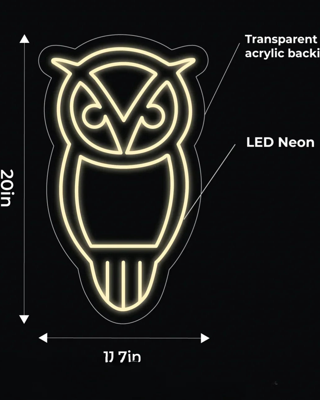 Chi Omega Owl LED Neon Sign w/ Dimmer | Chi O Dorm Wall Art