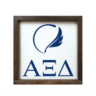 Alpha Xi Delta Blue Quill Framed Sign 12"x12" | AXiD Big Little Gifts