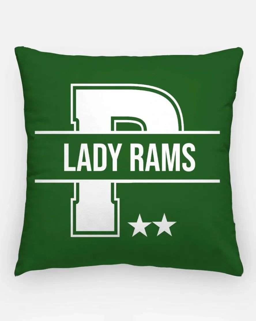 Lady Rams Monogram 18" Throw Pillow Cover Green Pillow Covers