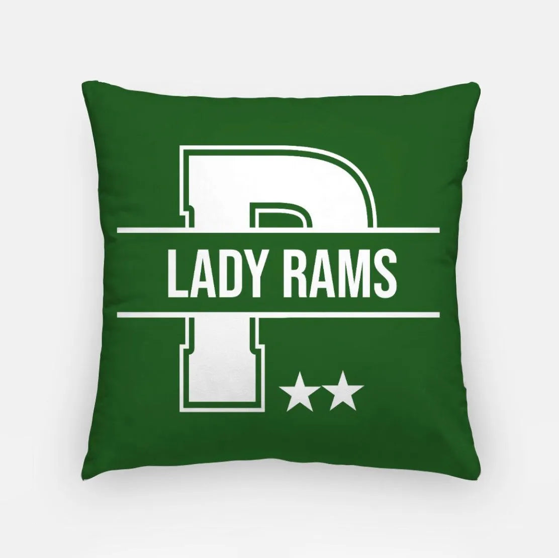 Lady Rams Monogram 18" Throw Pillow Cover Green Pillow Covers