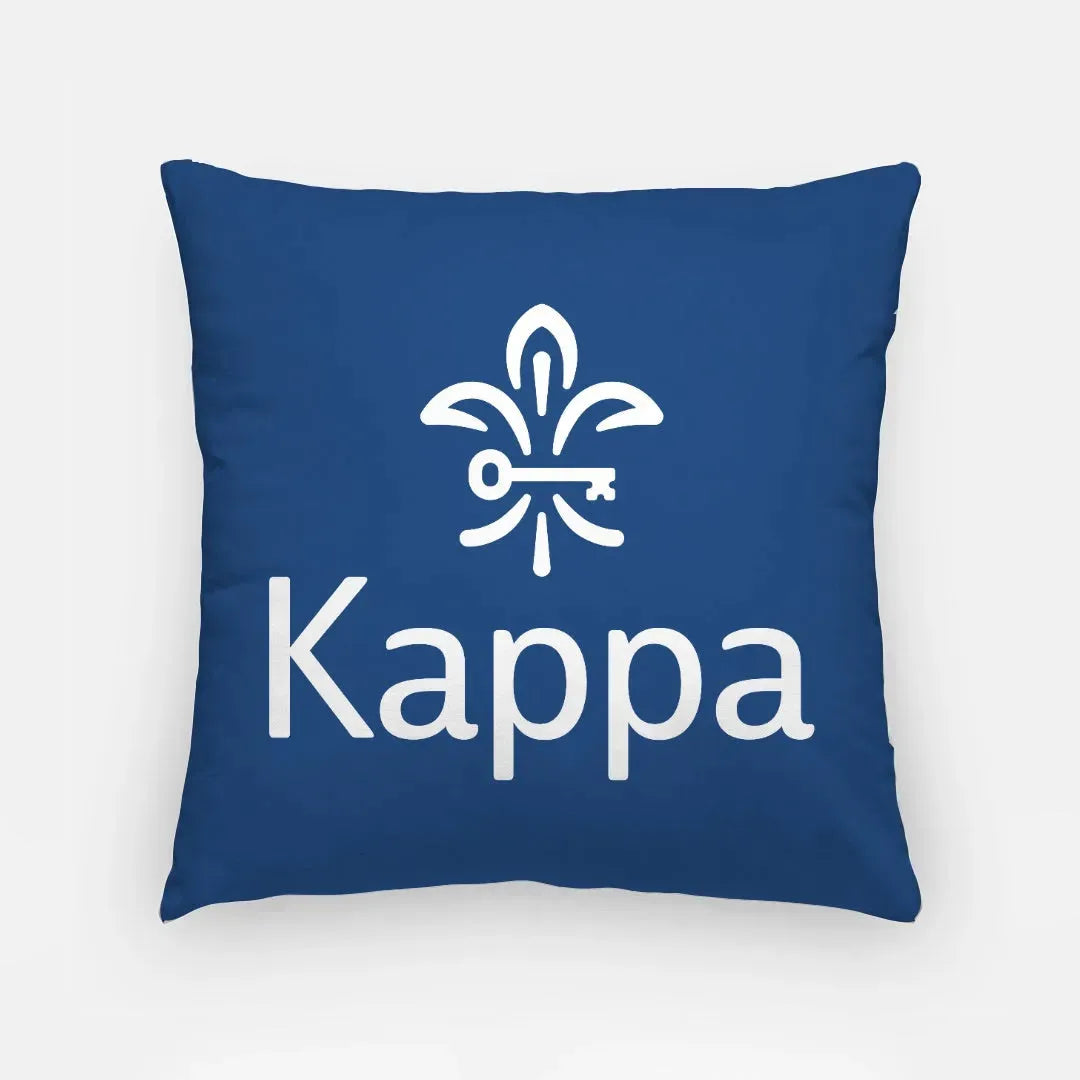Kappa Blue 18" Throw Pillow Cover - Fleur de Key Kappa Blue Pillow Covers