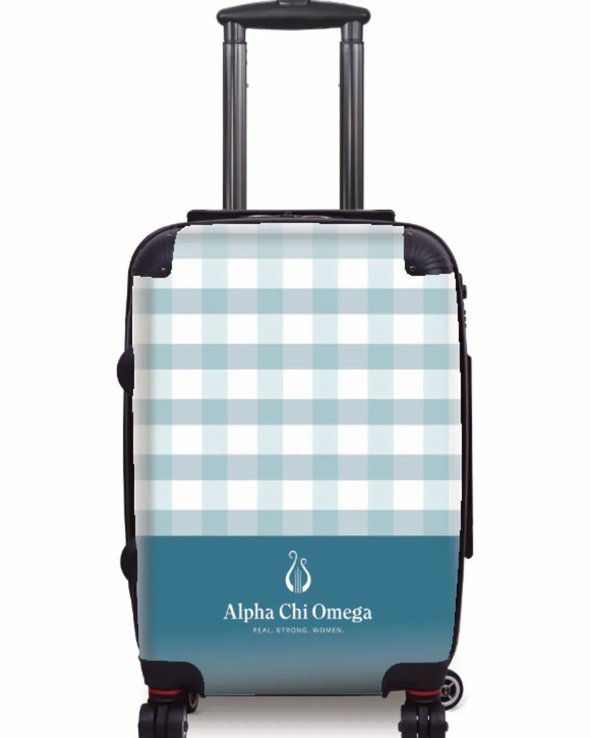 Alpha Chi Omega Carry-on Luggage - Gingham Vega Suitcases